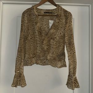 Sheer button up blouse